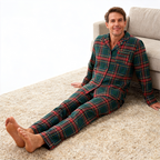Family Plaid Button-Front Pajamas Sets