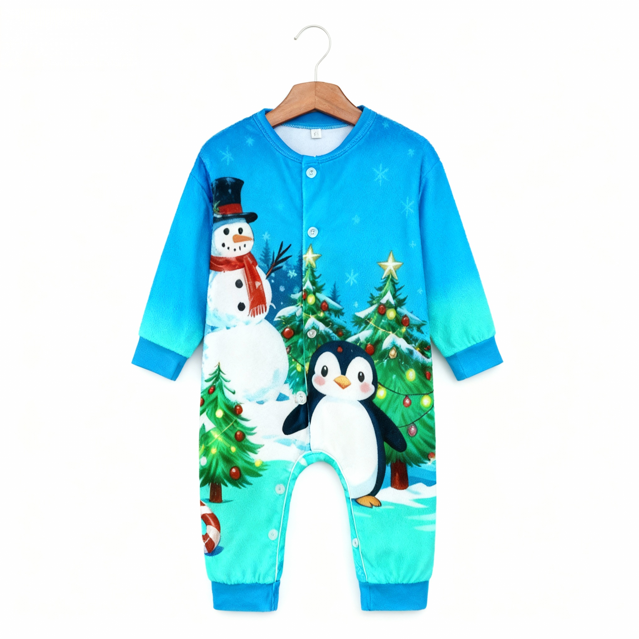 Festive Button-Up Family Christmas Pajamas Set