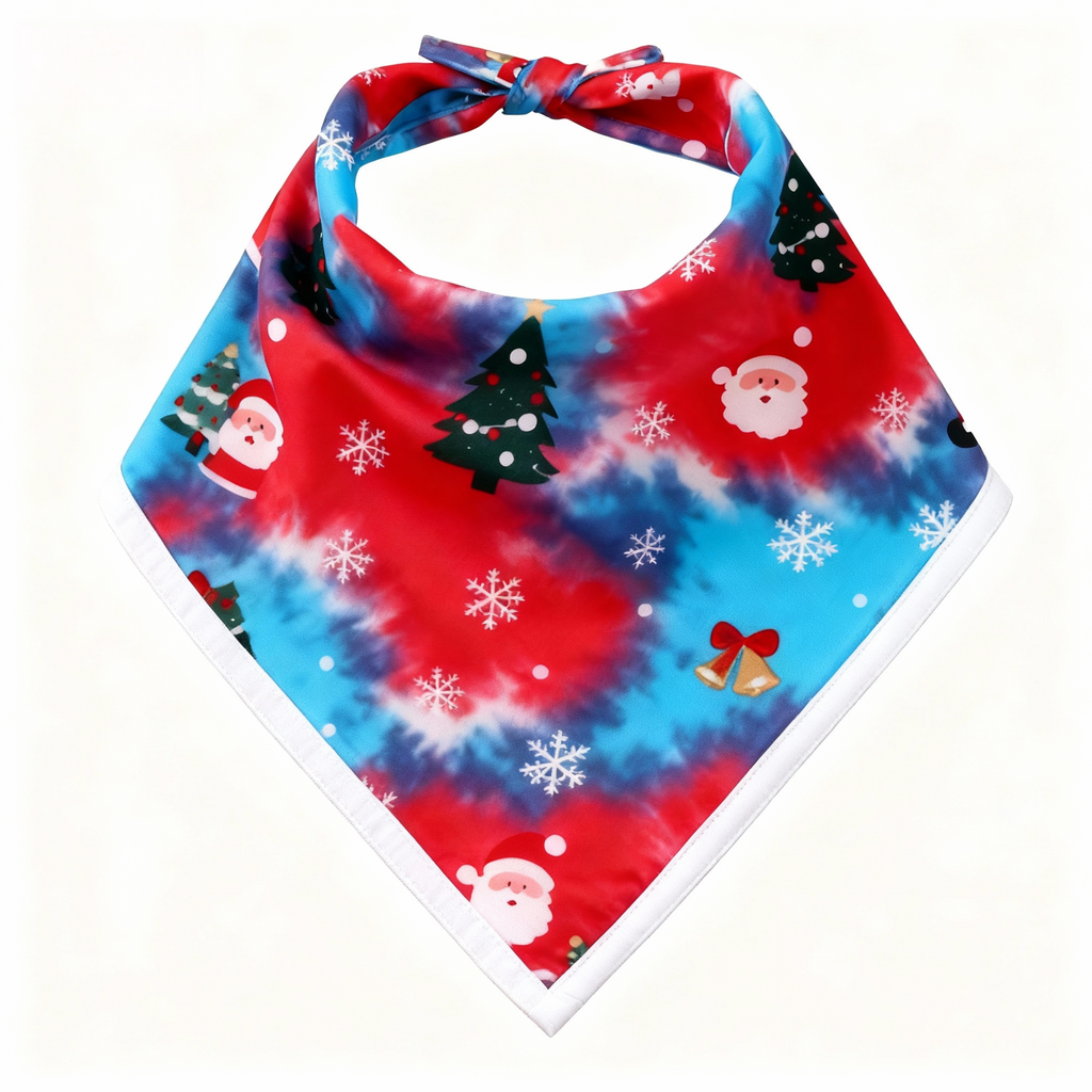 Holiday Couple Button-Up Tie-dyed Christmas Pajamas Set