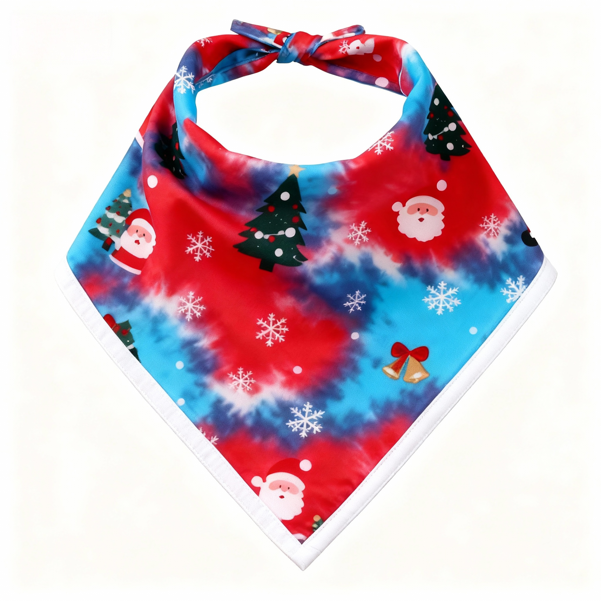 Holiday Couple Button-Up Tie-dyed Christmas Pajamas Set