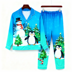 Festive Button-Up Family Christmas Pajamas Set