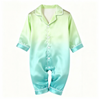 Gradient Color Satin Button-Up Family Christmas Pajamas Set