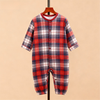 Cozy Button-Front Plaid PJ Sets for Christmas
