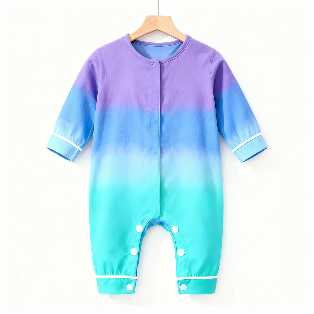 Color Block Collar Button-Up Pajama Set for Family
