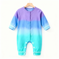 Color Block Collar Button-Up Pajama Set for Family