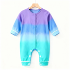 Color Block Collar Button-Up Pajama Set for Family