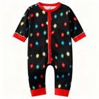 Holiday Family Button-down Satin Christmas Pajamas Set