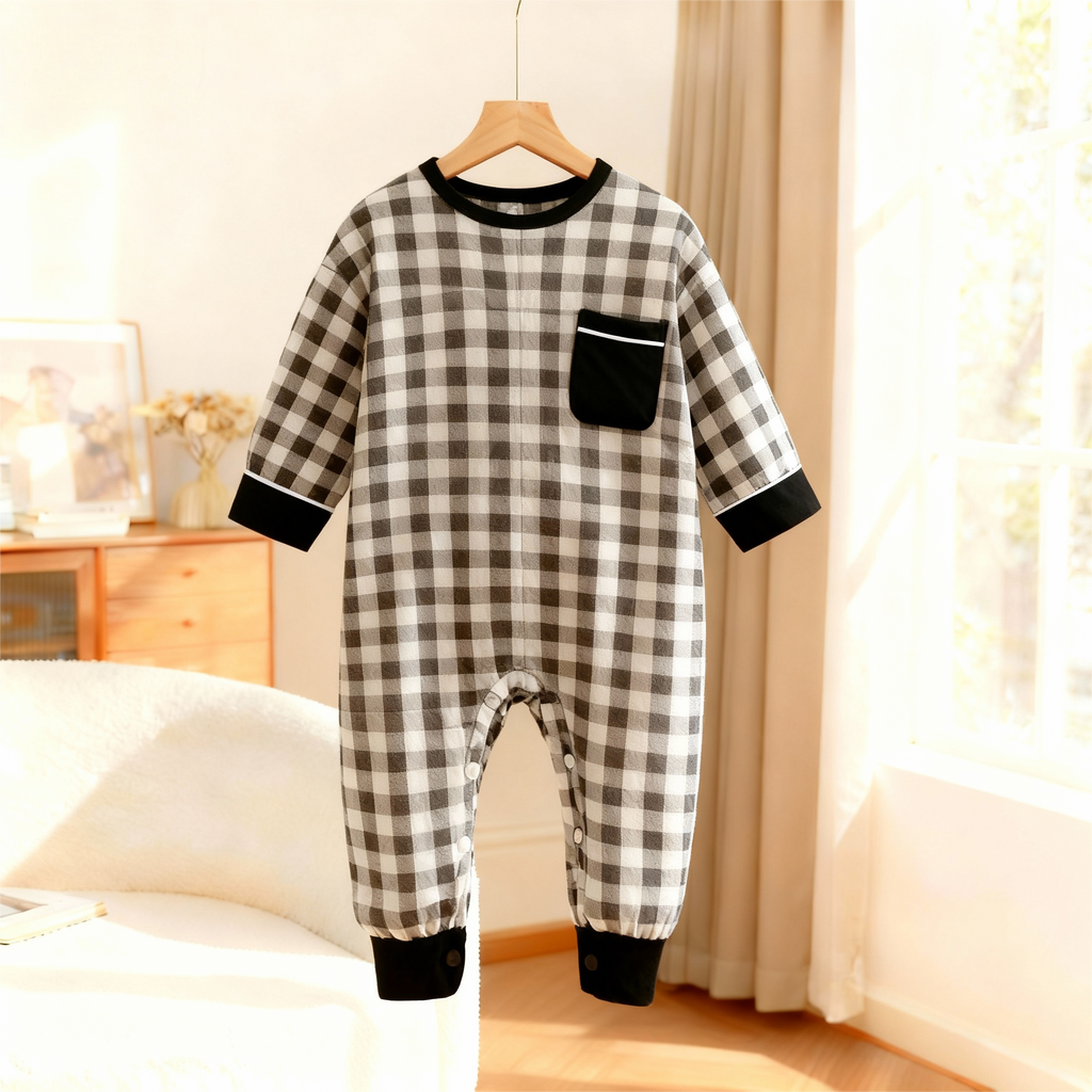 Family Button-Up Plaid Pajamas Set