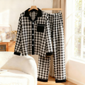 Couple Button-Up Plaid Pajamas Set