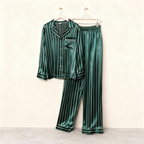 Elegant Satin Blue Pajama Set for the Whole Family