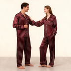 Elegant Satin Green Pajama Set for the Whole Family