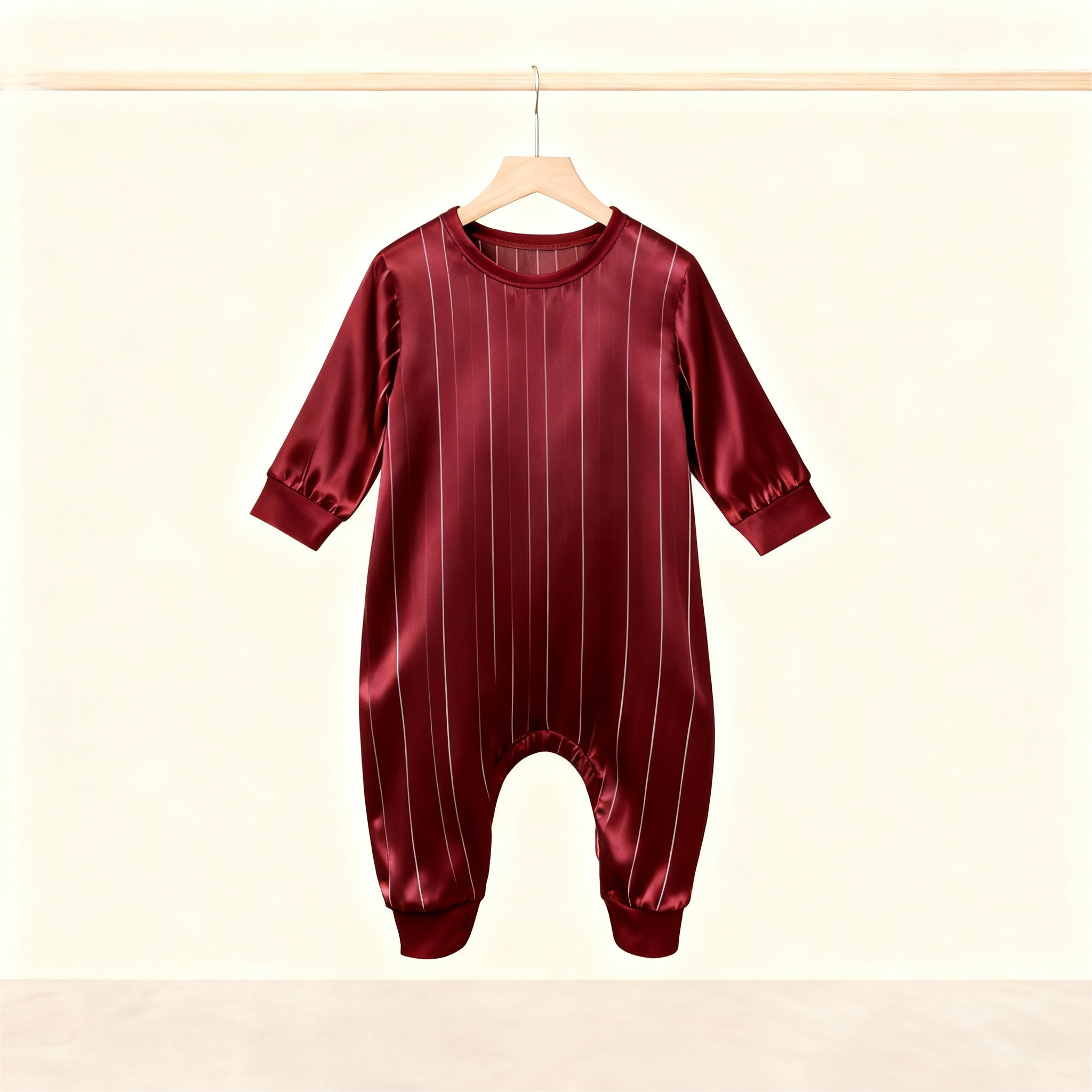 Elegant Satin Green Pajama Set for the Whole Family