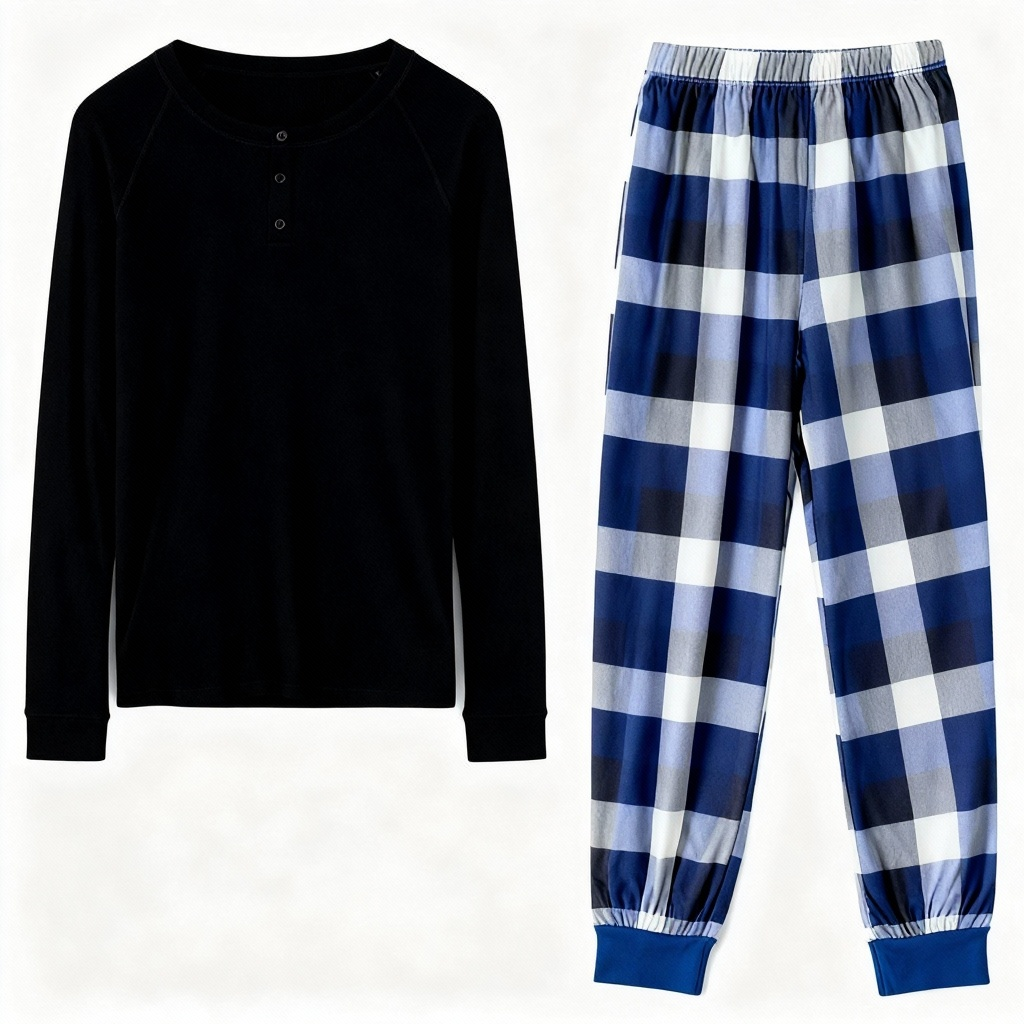 Matching Holiday Pajamas for Whole Family – Festive Button-Neck Set
