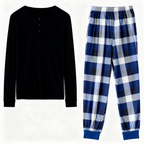 Matching Holiday Pajamas for Whole Family – Festive Button-Neck Set
