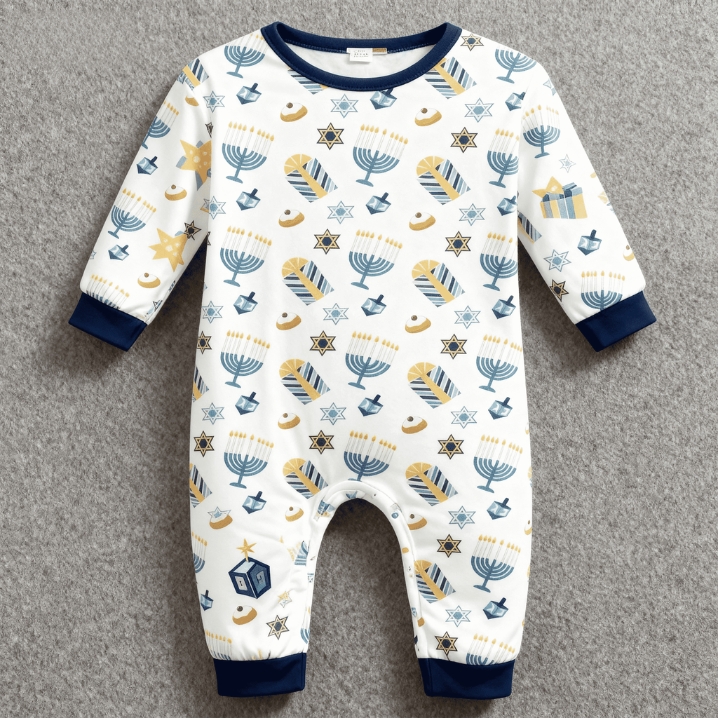 Family Hanukkah Pajamas Set-Matching Holiday Sleepwear