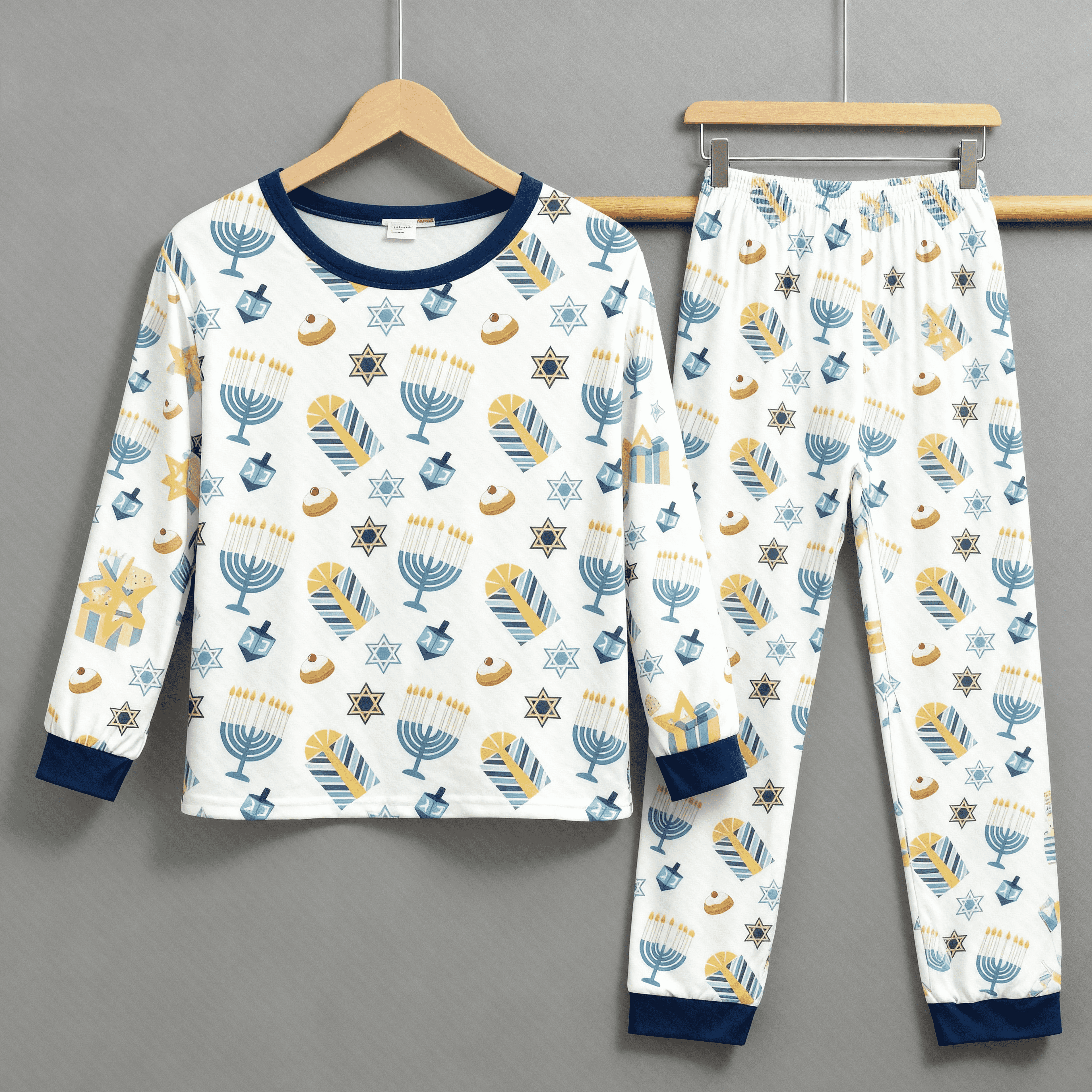 Family Hanukkah Pajamas Set-Matching Holiday Sleepwear