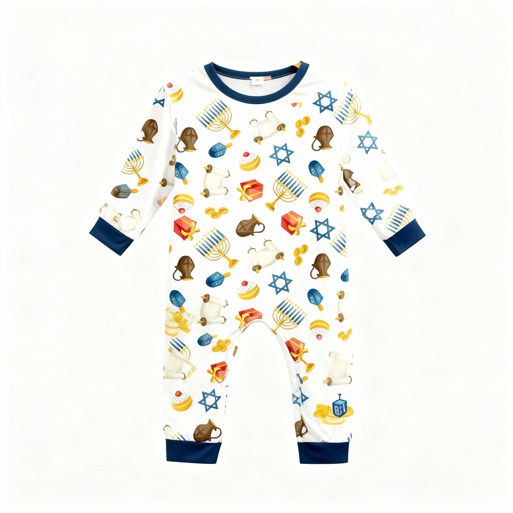 Family Long Sleeve Hanukkah Pajamas Set