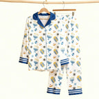 Family Satin Hanukkah Pajamas Set – Button-Down Style