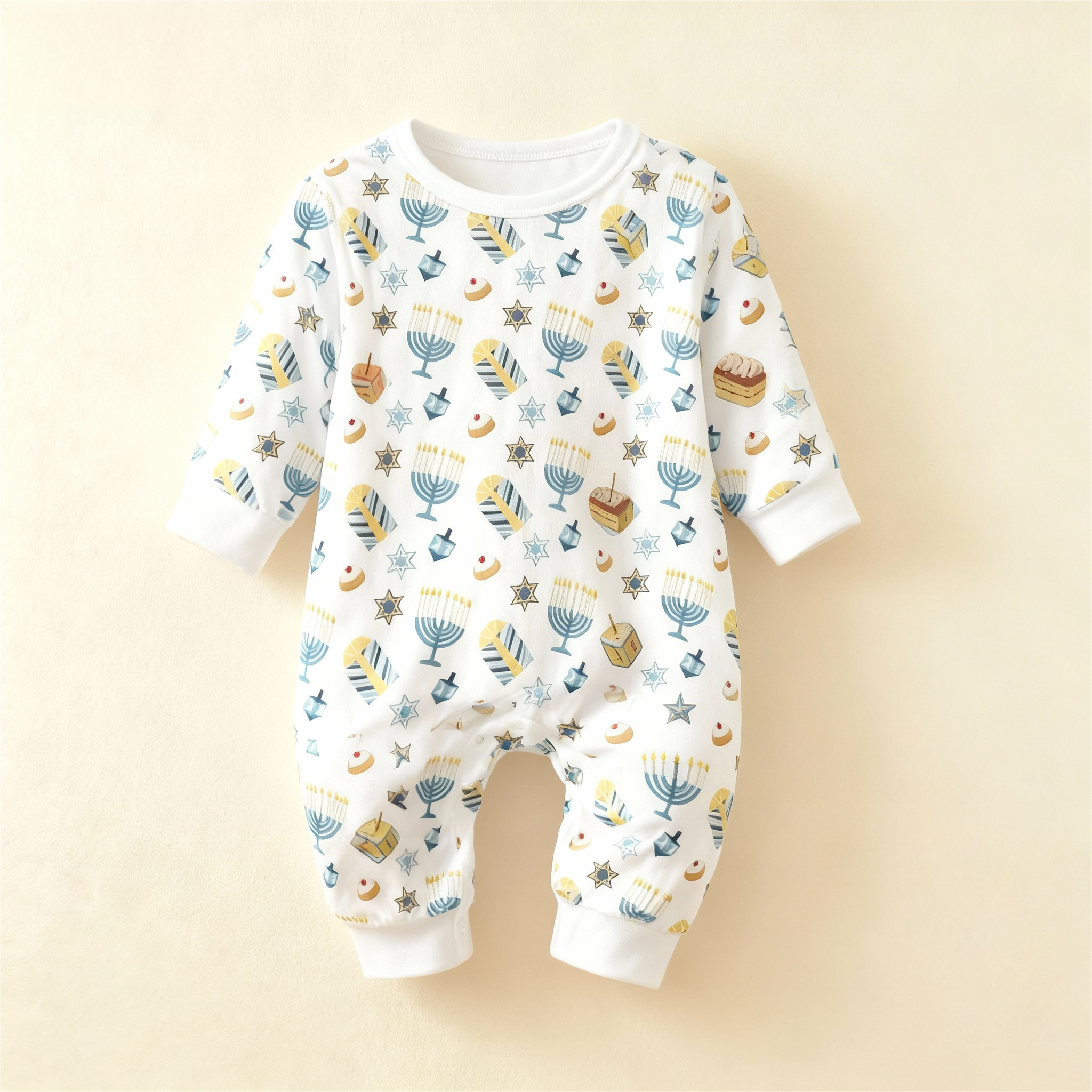 Family Hanukkah Pajamas Set – Button-Down Style