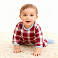Cozy Family Christmas Pajamas Red and White Plaid Cotton Set