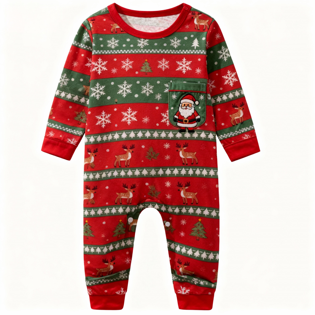 Holiday Family Button-down Christmas Pajamas Set