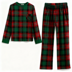 Family Green Red Plaid Matching Pajamas Set