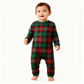Family Green Red Plaid Matching Pajamas Set