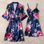 Romantic Satin Robe & Nightdress Set