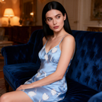 Opulent Floral Satin Robe with Matching Nightgown