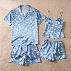 Classic Women Satin Pajamas Short Set