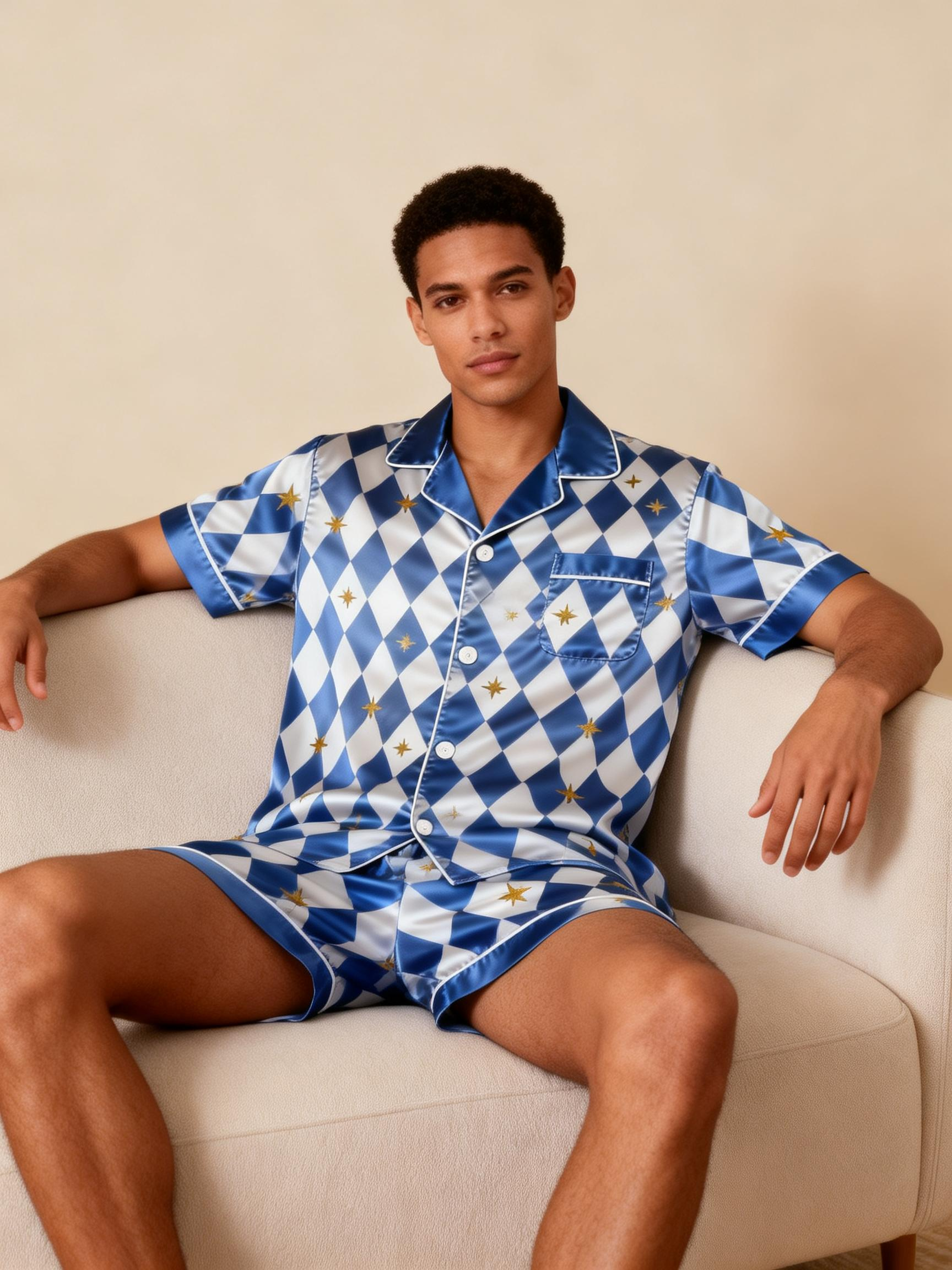 Perfect for Honeymoon: Couple Satin Pajamas