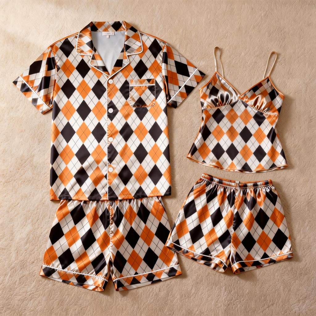 Timeless Men Pajamas in Glossy Satin Fabric