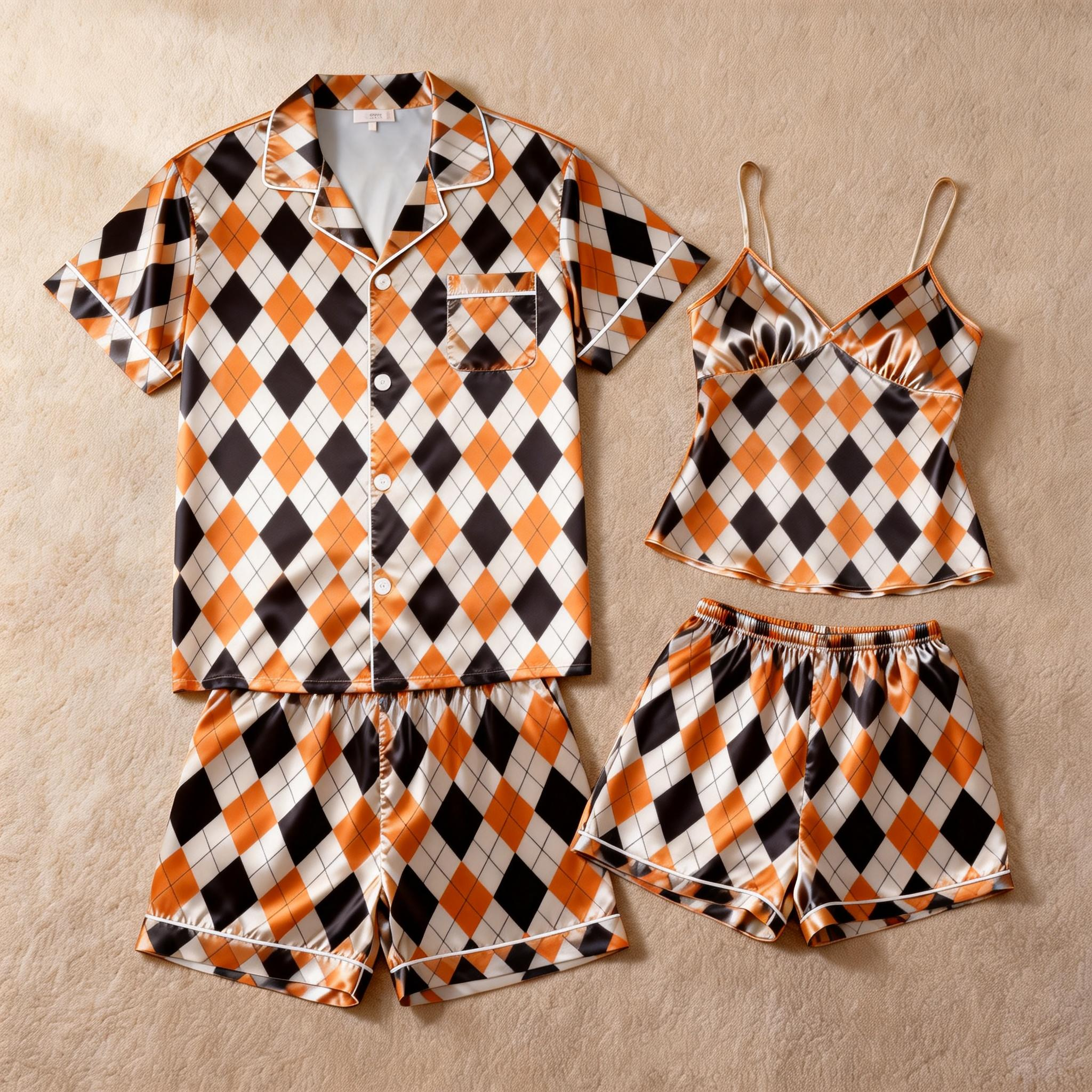 Timeless Men Pajamas in Glossy Satin Fabric