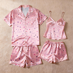 Breathable Short Satin Pajamas for Couple