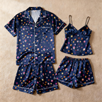 Couple's Nightwear: Classic Satin Pajamas Short Set