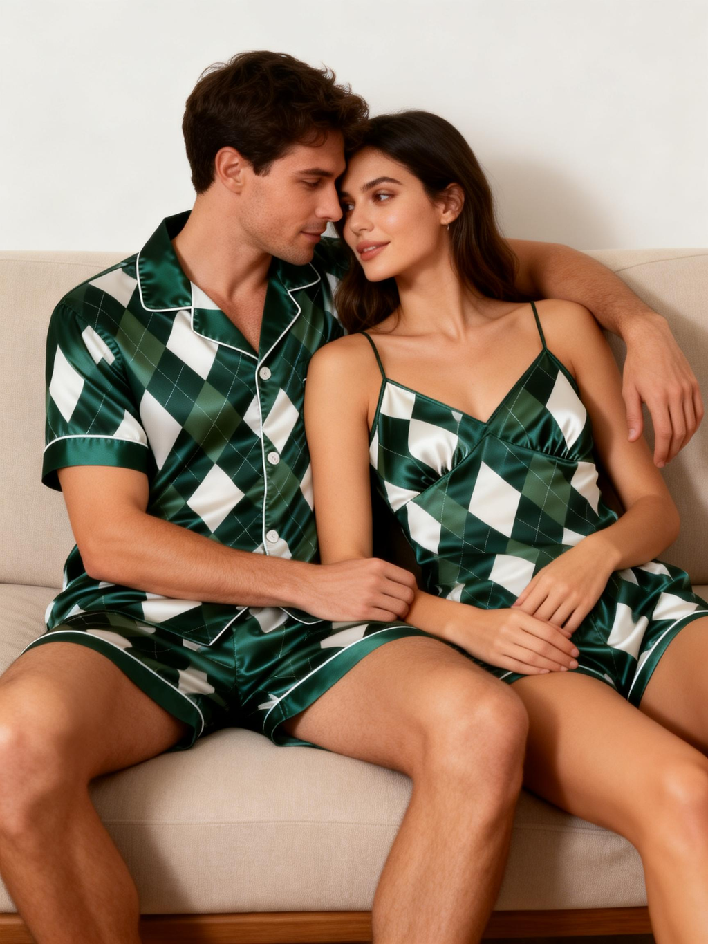Classic Men Sleepwear in Smooth Satin