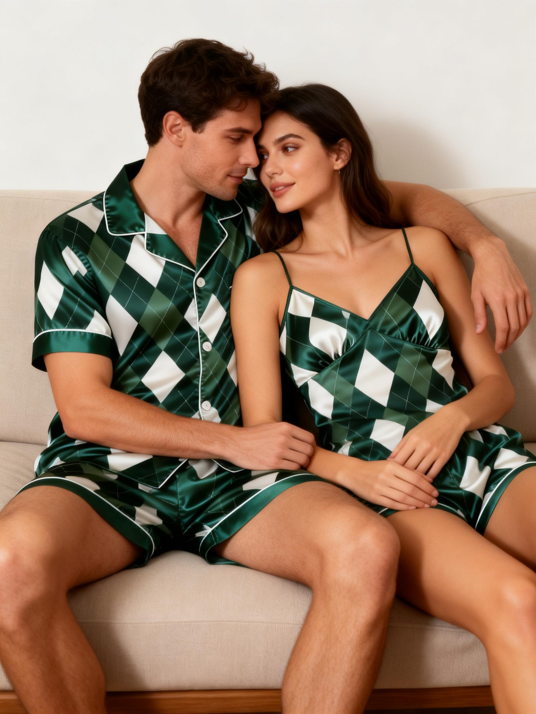 Classic Men Sleepwear in Smooth Satin