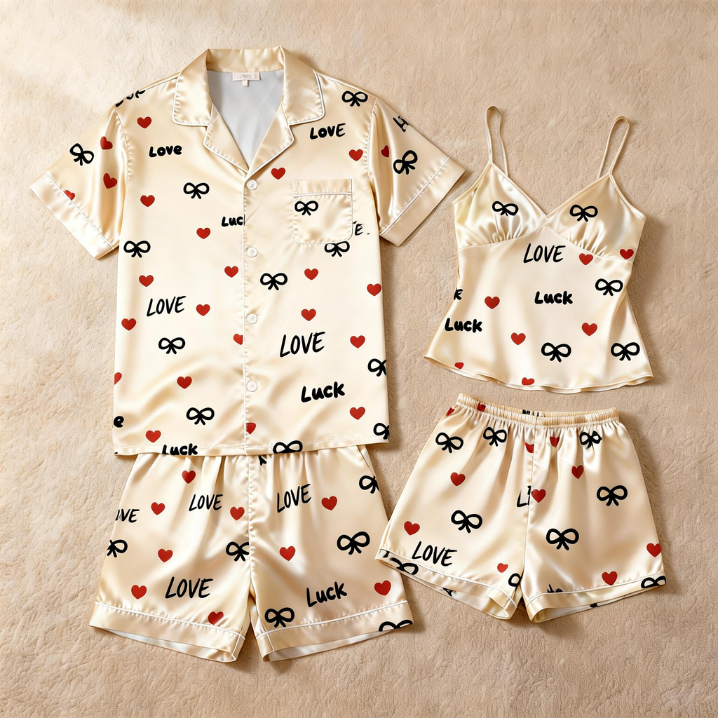 Fashionable Bedtime Attire: Satin Pajamas for Women