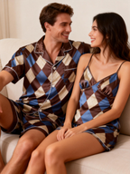 Stay Cool with Short Satin Pajamas for Men