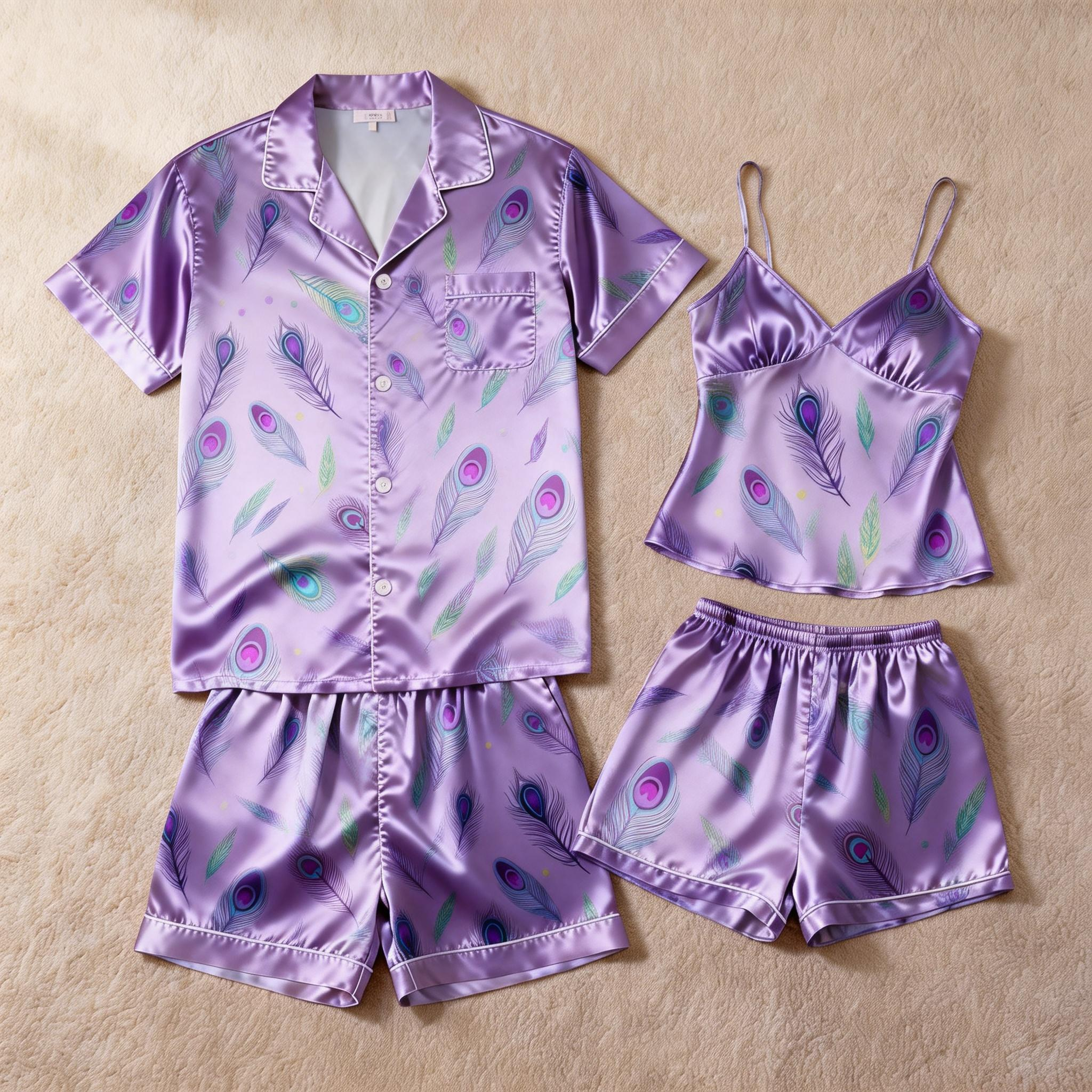 Luxury at Home: Men Satin Pajamas Short Set