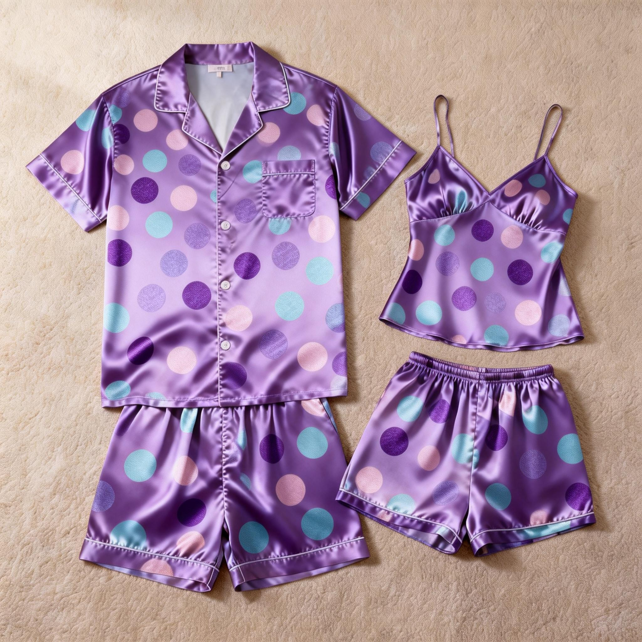 Comfortable and Stylish Satin Pajamas Short Set