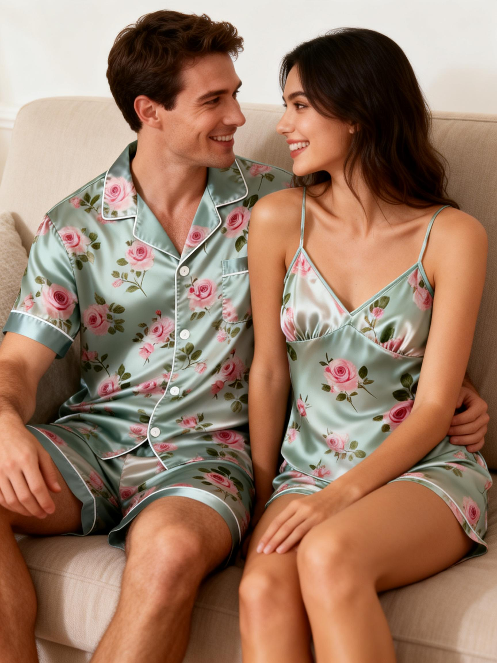 Elegance and Comfort: Satin Pajamas Set for Men