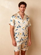 Matching Silky Pajamas for Couples ¨C Satin Short Style