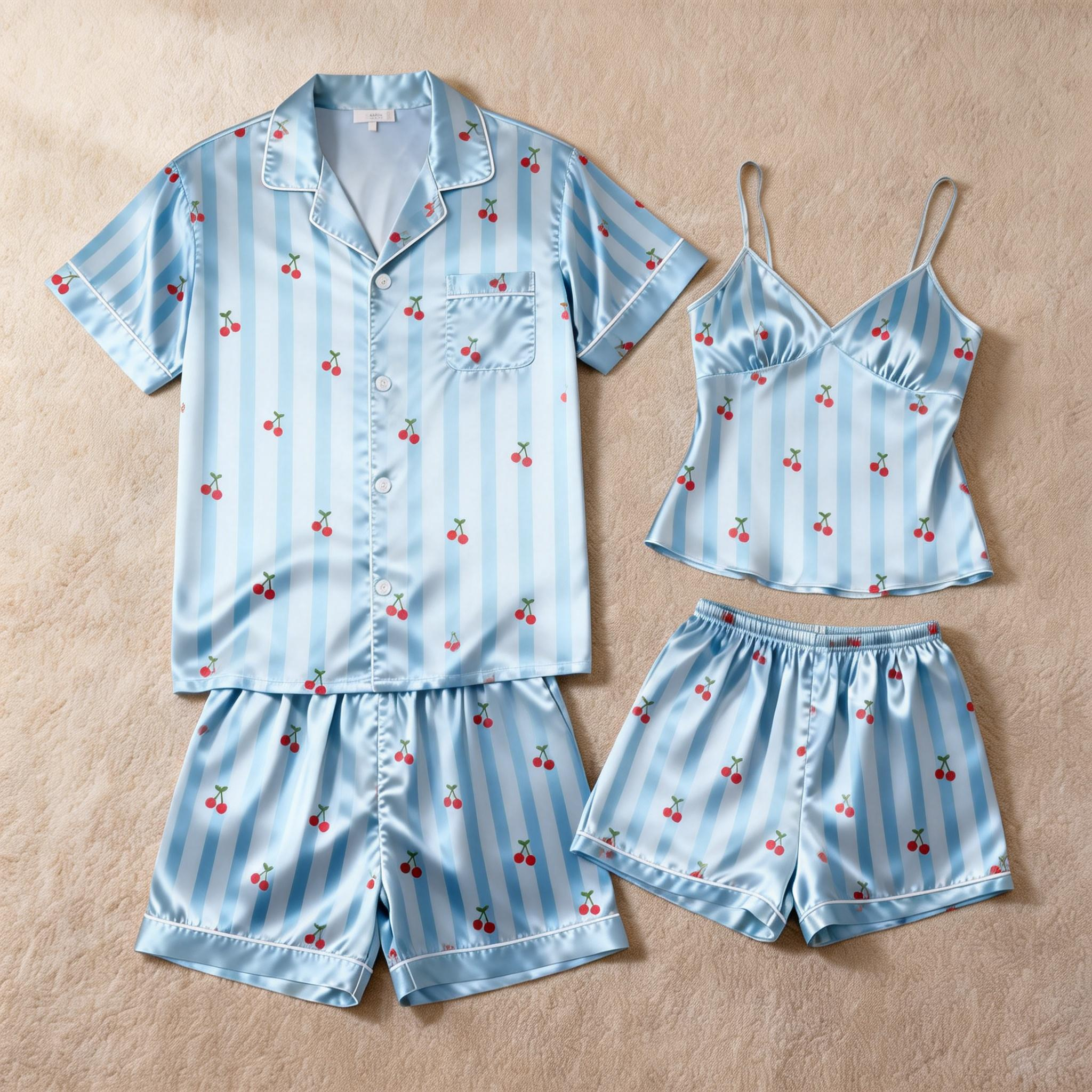 Silky Classic Sleepwear for Couples ¨C Satin Pajama Set