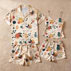 Silky Satin Sleepwear Gift Set for Couples ¨C Short Pajamas