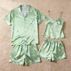 Silky Satin Pajama Shorts for Two ¨C Romantic Sleep Set