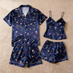 Couple¡¯s Silky Bedtime Pajamas ¨C Satin Sleep Shorts