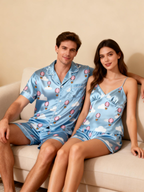 Silky Satin Pajama Short Set ¨C Luxurious Couple Gift