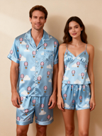 Silky Satin Pajama Short Set ¨C Luxurious Couple Gift