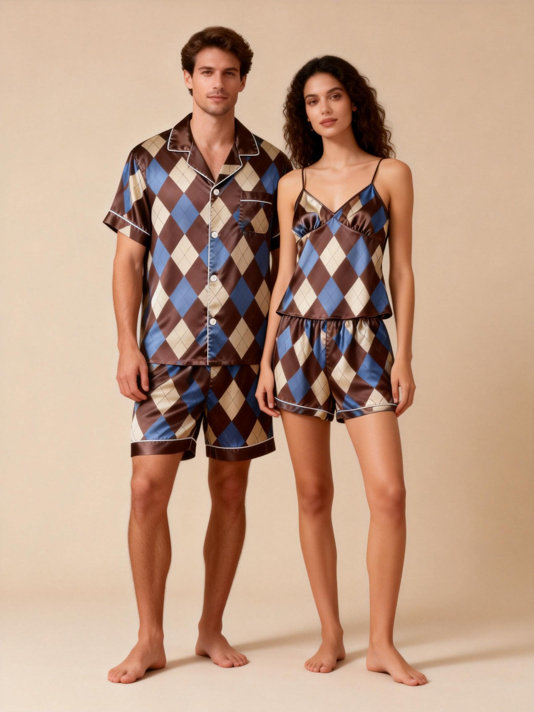 Stay Cool with Short Satin Pajamas for Men